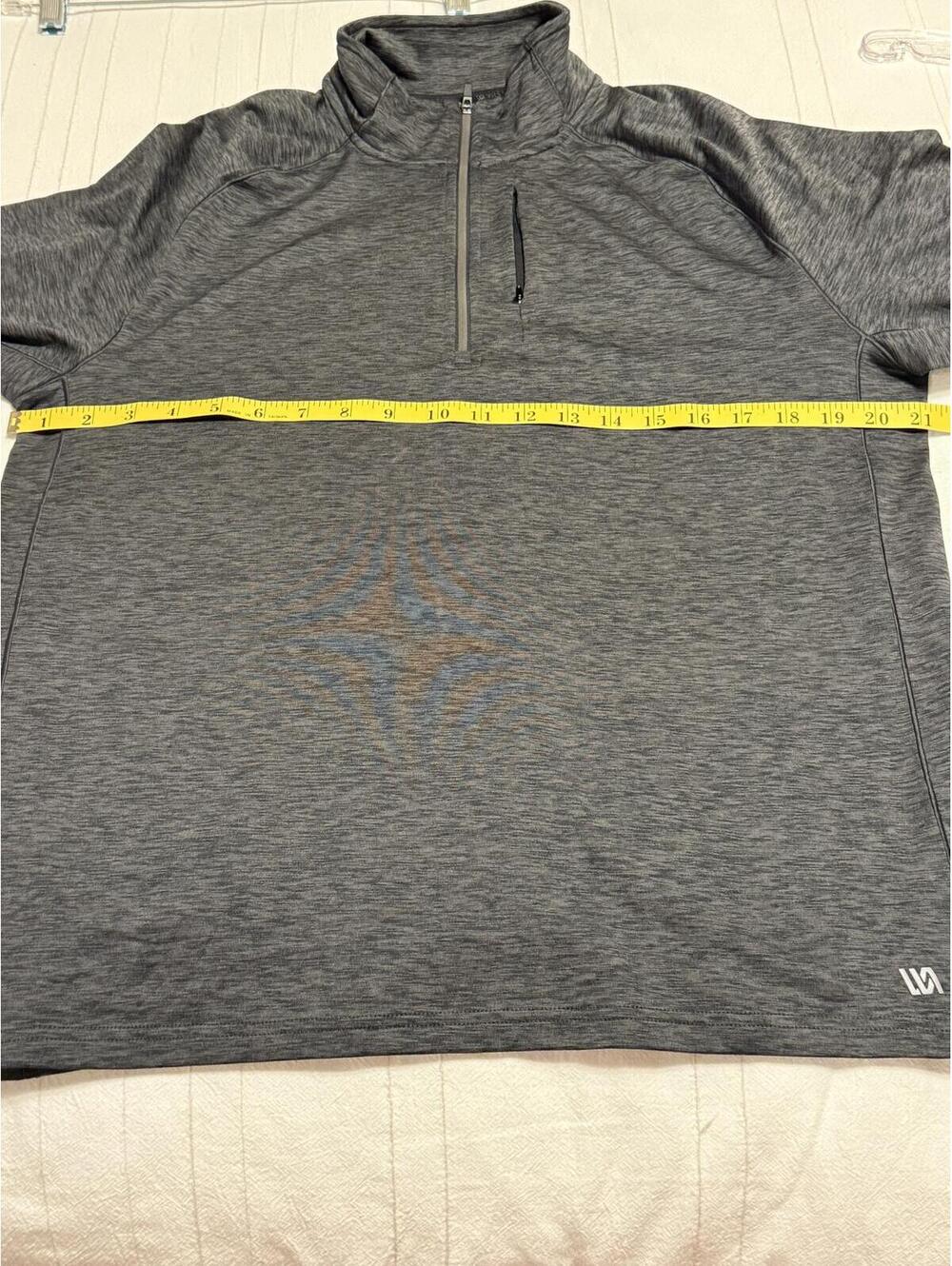 VRST Men's Charcoal Heather Quarter Zip Pullover Medium NWT - Picture 5 of 9